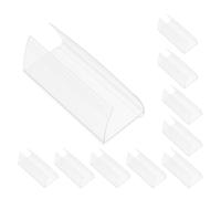 Alasum 50pcs Sturdy PVC Label Holders for Shelves, Robust Wire Shelf Price Tag Clips, Versatile Price Holders for Office Space and Retail Displays
