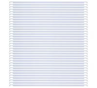 Alasum 50pcs White Hanging File Folder Rails Metal File Rail Replacement Bars 32.5cm Heavy Duty Resistant to Deformation for Office Paperwork Organizing