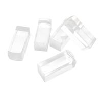 Alasum 5pcs Acrylic Blank Block Stamps Set for DIY Craft and Scrapbook Seal, Translucent Material with Lightweight Design Suitable in Dessert Making and Handbook Decoration