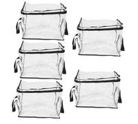 Alasum 5pcs Black Pvc Book Storage Case for Files and Books, Multi Function