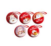 Alasum 5pcs Christmas Coin Bags Portable Zipper Coin Purses Made of Tinplate and Flocking with Creative Cartoon Design for Creating A Festive Atmosphere Or Backpack Storage