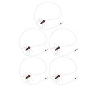 Alasum 5pcs Interactive Cat Insect Refills for Teaser Wand, Realistic Fly Replacement Heads for Cat Enrichment and Exercise at Home
