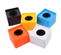 Alasum 5pcs Interview Microphone Flag Station Square Cube, Lightweight Plastic Mic Logo Box for Indoor Use, Studio Equipment Supplies, Handheld News Microphone Prop