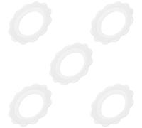 Alasum 5pcs Non-slip Breastfeeding Shield Silicone Breast Protection Ring, White, Reusable, Breathable, Sweat-resistant, for Breastfeeding Mothers Travelling in Public Places