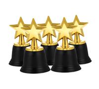 Alasum 5pcs Plastic Star Trophies Set for School Sports Competitions, Winner Awards, Decorative Gold-colored Mini Trophies for ’ Games and Party Prizes