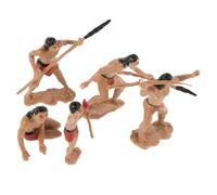 Alasum 5Pcs Primitive Men Scene Model Set Realistic Resin Figurines for Bonsai Decoration and Pretend Play for Nature Enthusiasts and Diorama Creation