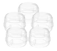 Alasum 5pcs PVC Stove Knob Covers for Gas Stove Protection with Child Safety Round Design Kitchen Safety Cover to Protect Knobs from Children
