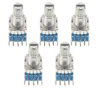 Alasum 5pcs Rotary Encoder Switch with Handle Shaft Digital Potentiometer Replacement Compact Encoder for Precise Position Control in Electronic Devices and Circuits