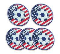Alasum 5pcs Soccer Party Decor Brooch Pins with National Flag Design, Alloy Material, Secure and Versatile Attachment for Hats and Bags, for Group Gatherings and Events