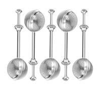 Alasum 5pcs Stainless Steel Flour Sugar Duster with Uniform Mesh Holes and Large Capacity, Hand-Operated Baking Sifter Tool for Kitchen and Dessert Decoration