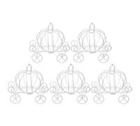 Alasum 5pcs White Iron Pumpkin Cart Shape Storage Boxes Wedding Favor Candy Containers Convenient for Guests to Take Candy Safe Display Decorative Party Boxes