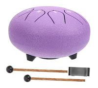 Alasum 6-Inch Lotus Style Steel Tongue Drum Ethereal Percussion Instrument Mallets Portable Hand Drum for Boys and Girls and Music Education