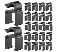 Alasum 60pcs Microphone Stand Cable Clips with Wide Silicone Lining Reinforced Silicone Padding Mic Wire Holders for Tripod and Boompole Accessories Compatible with Tube Cable Organizer