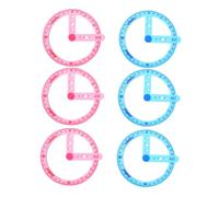 Alasum 6pcs 360 Degree Protractor Set with Swing Arm, Plastic Measuring Rulers for Home and Office Use, Easy to Read Circle Geometric Rulers for Math Teachers and Students