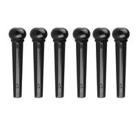 Alasum 6pcs Acoustic Guitar Bridge Pins Abs String Pins Pegs Transmit Vibration Not Easy to Deform 1.22x0.31x0.31in Black Replacement Parts for Electric Guitar