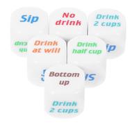 Alasum 6pcs Acrylic Drinking Dice Game for Bar and Ktv Party Fun Six-sided Dice for Drunk Parties Friends Favor Pub Games Accessory