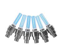 Alasum 6pcs Blue LED Bike Wheel Valve Caps Seven Colors Flashing Tire Lights for Night Cycling Safety and Stylish Neon Firefly Effect