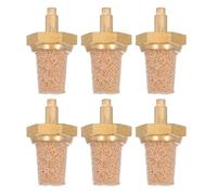 Alasum 6pcs Fog Machine Oil Tube Copper Filter Nozzle - M5 Air Exhaust Muffler for Pneumatic Tools - Noise Reducer Bubble Stone Silencer Replacement Parts