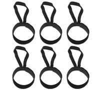 Alasum 6pcs Football Referee Wrist Bands with Adjustable Sticky and Elastic Band for Easy Identification during Daily Soccer Matches Black Wristband Design