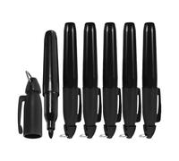 Alasum 6Pcs Golf Ballpoint Marker Pens with Triangular Clip Reusable Black Golf Line Maker for Outdoor Training