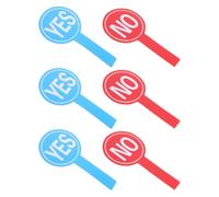 Alasum 6pcs Handheld Judging Board Classroom Response Paddles Foams Board Single-sided with Handle for Competitions and Evaluations, Judges and Students