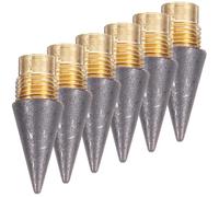 Alasum 6pcs Inkless Pencil Replacement Tips Screw Thread Everlasting Graphite Pen Heads for School Office Drawing Writing Portable Refillable Nibs for Students Teachers
