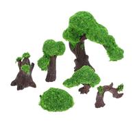 Alasum 6Pcs Micro Landscape Artificial Moss Trees Miniature Figurines for Terrarium Decor DIY Garden Scenery Model Materials Tiny Landscape Ornaments for Dollhouse Accessories