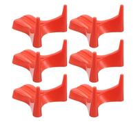 Alasum 6Pcs Orange Football Kicking Tee Set with Non-Slip Plastic Base, Universal Rugby and Football Storage Rack for Youth Training and Indoor Outdoor Game Ball Display