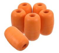 Alasum 6pcs Orange Oval Foam Fishing Buoy Floats High Visibility Dock Markers UV Resistant Rope Floats Compatible with Netting Crab Trap and Kayak Accessories for Aquaculture and Water