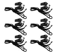 Alasum 6PCS Outdoor Survival Whistles with Lanyard Loud Sports Referee Emergency Whistles Thickened Plastic for Coaching Hiking Camping and Rescue Use