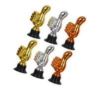 Alasum 6pcs Plastic Thumb Up Trophy for Lightweight Award Cups in Gold Silver Bronze Motivational Classroom Rewards for Sports Job Football Competitions and Positive Reinforcement