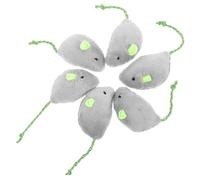 Alasum 6pcs Plush Mouse Cat Grey - Interactive Chew for Cats and Kittens, Soft Stuffed Animal for Boredom Relief and Halloween Playtime in Pet Supplies