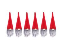 Alasum 6pcs Red Christmas Wine Bottle Covers Set Nonwoven Fabric Christmas Bottle Decoration for Home and Hotel Festive Bar Table Ornament