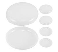 Alasum 6pcs Round Plastic Lamp Shade Diffuser Covers for Commercial and Residential Use, Soft and Comfortable Lighting, White Ceiling Fan Light Covers for Kitchen and Living Room