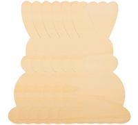 Alasum 6pcs Unfinished Bunny Shape Wooden Chips for Easter DIY Painting Decoration, Beige Wood Slices Well Polished Learning Tool for Home Decoration and Handicrafts