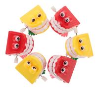 Alasum 6pcs Wind-up Jumping Teeth, Funny Clockwork Walking Teeth Playthings, Assorted style Novelty Oral Decor Gifts for Parties and Educational Fun