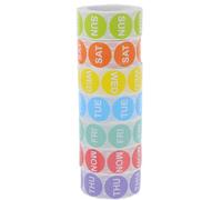 Alasum 7 Rolls of Assorted Colour W ay Dot Stickers Adhesive Copper Stickers for Schedule Management and Bread Packing Bags, 500pcs Per Roll, for Calendars and Office Use