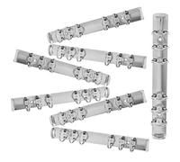 Alasum 7pcs Loose Leaf 6-Ring Binding Spines Combs Metal Sturdy Convenient Flexible Use Silver for School Daily Work