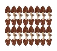 Alasum 8 Pairs Horn Toggle Buttons for Jackets and Winter Sweaters, Coffee Colour with Pu Leather and Cotton Thread, Replacement Fasteners for Revamping Jackets and DIY Sewing Accessories