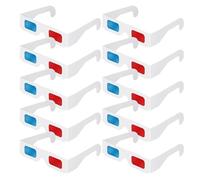 Alasum 80pcs Disposable 3d Paper Glasses with White Frame, Red and Blue Anaglyph Special Effects Glasses for Movie Night, Lightweight and Safe to Wear, for Online Media and Streaming