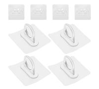 Alasum 8pcs Adhesive Hooks for Bathroom Wall Mount, Acrylic Round Hooks with Multifunctional Design and Easy to Store Features, for Hanging Spray Bottles and Organizing Shower Essentials
