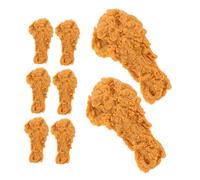 Alasum 8pcs Artificial Fried Chicken Legs Lifelike Fake Meat Drumstick Models for Kitchen Decor Restaurant Display Photography Props Table Decoration