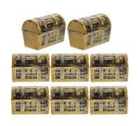 Alasum 8PCS Mini Pirate Treasure Chest Small Vintage Storage Boxes Miniature Jewelry Containers for Birthday Halloween Christmas Party Favors Collectible Decor