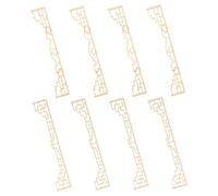 Alasum 8pcs Miniature Chinese Folding Screen Decor Dollhouse Model Accessories for Elegant Room Decoration Traditional Style Beige Wood Panel Screens for Mini Scenes