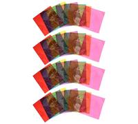 Alasum 90pcs Cellophane Paper Cellophane Sheets for Crafts, Square, Easy to Cut, Multi-, for Creative Classroom Exercises and Educational Games, and Adults