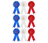 Alasum 9pcs Award Ribbon Set 1st, 2nd, 3rd Place Satin Rosette Badges, Lightweight Tinplate Medals Resistant to Fading, for Graduations, Sports Events and Festive Parties