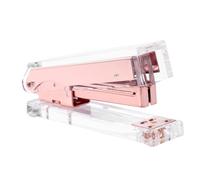 Alasum Acrylic Desktop Stapler Rose Gold with Smooth Stapling and Built to Last Classic Modern Design for Office and Home Use Stylish Desk Accessory