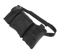Alasum Adjustable Black Canvas Waist Tool Bag for Gardening and Warehouse Work, Multi-Purpose Tool Carrying Pouch with Washable Material and Multiple Waist Pockets for Tape Measure