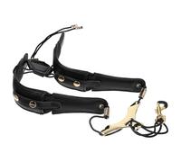 Alasum Adjustable Black Cloth Saxophone Strap with Shoulder Support to Reduce Pressure, Comfortable Saxophone Accessory Suitable for Student and Adult Musicians