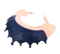 Alasum Adjustable Blue Plastic Shower Cap with Easy to Clean Material and Lovely Design, Bathing Accessory